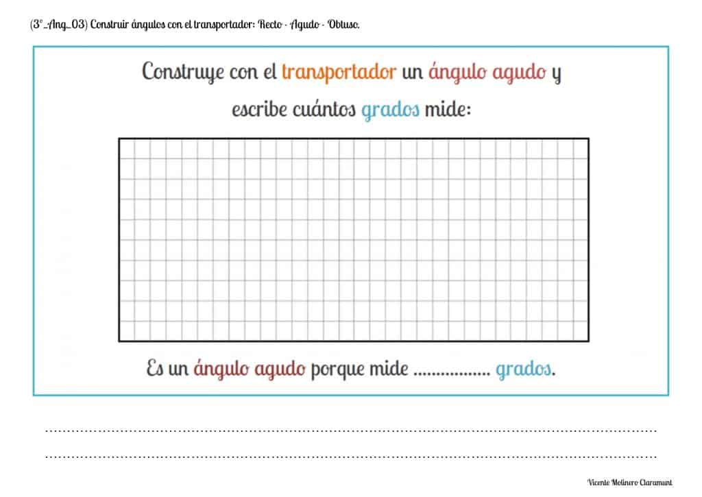 fichas de angulos agudos y obtusos
