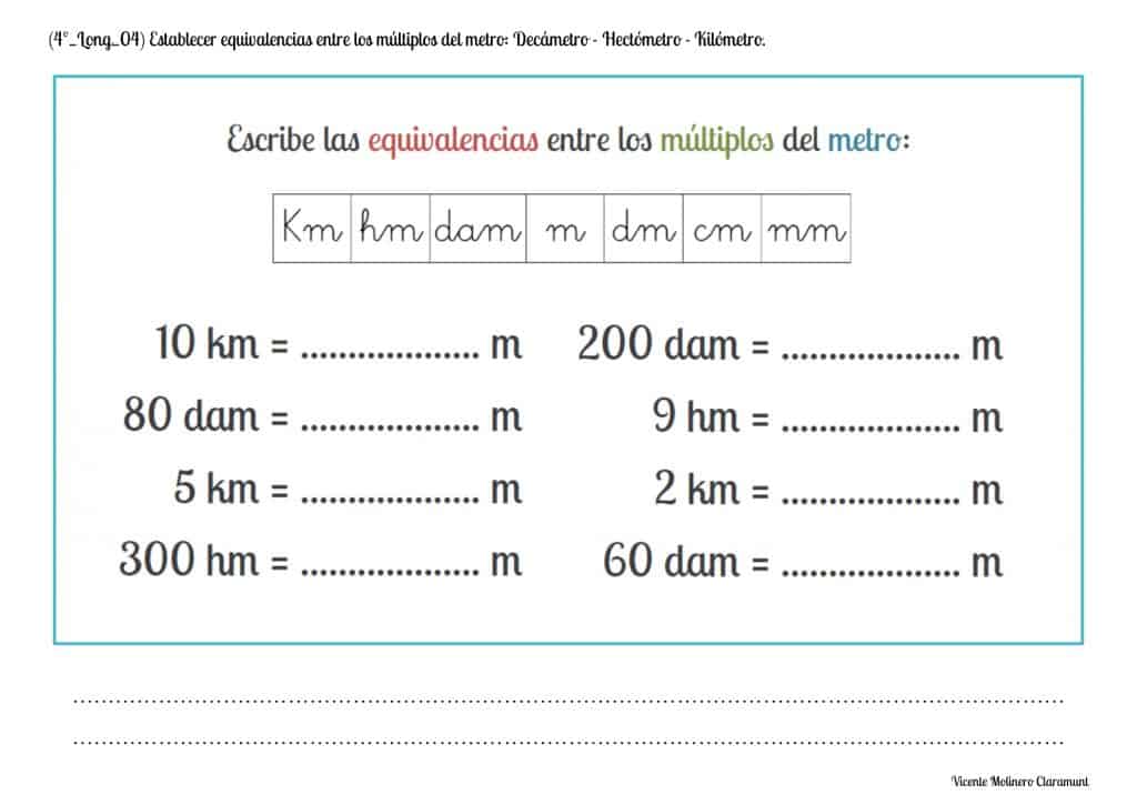 📚 Unidades de Longitud 📚 4º Educación Primaria