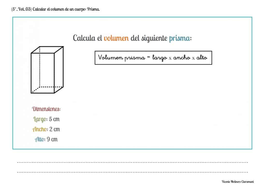 medir el volumen del cubo
