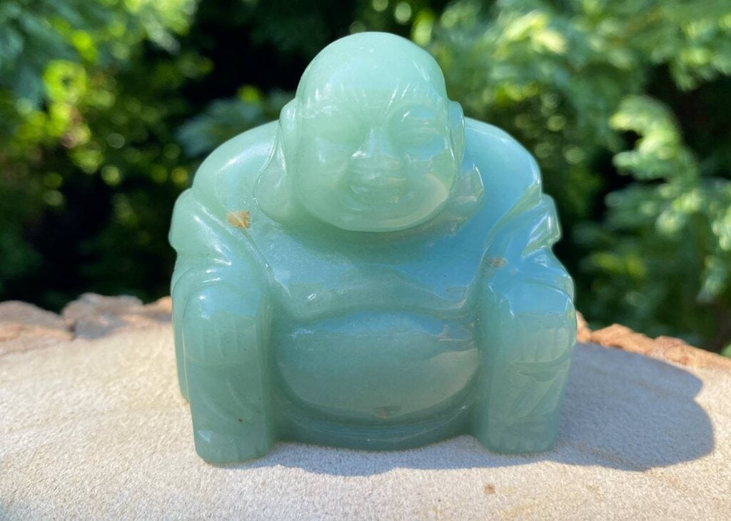 Spiral Crystals UK - Green Aventurime Buddha