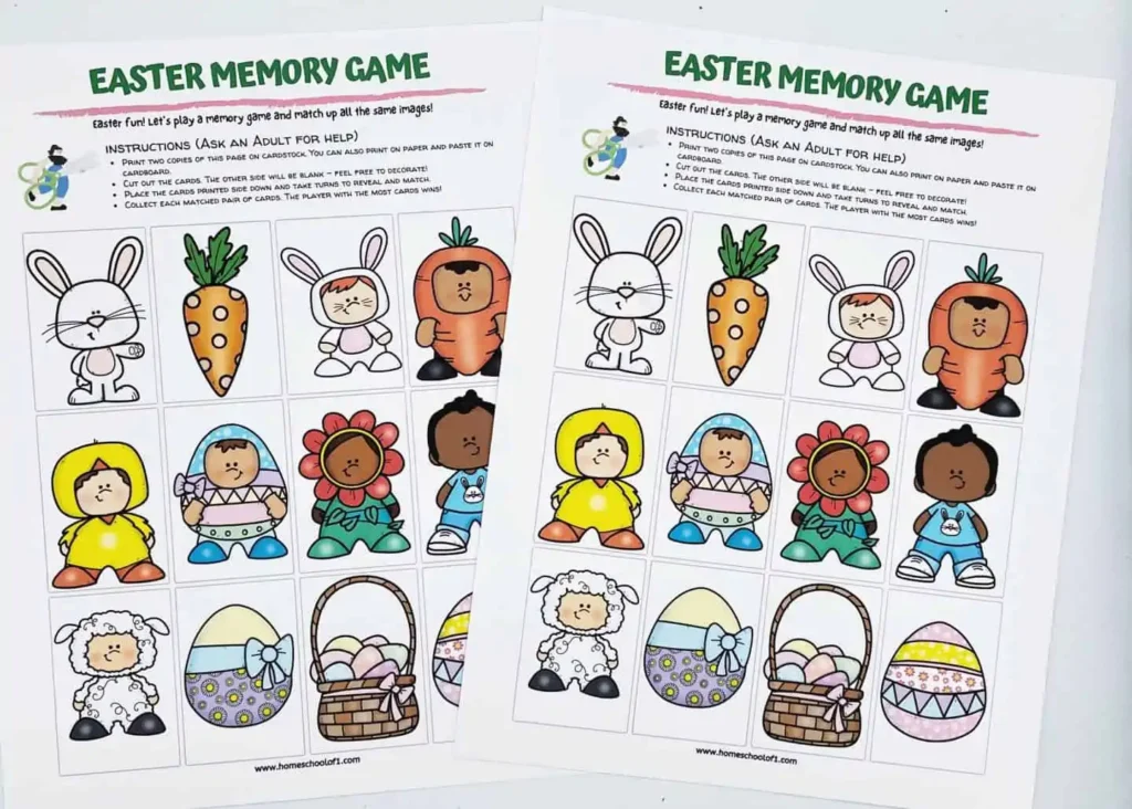 easter memory game