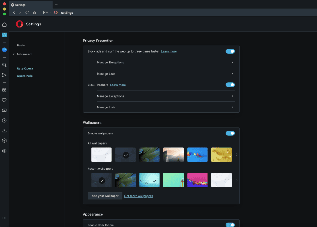 opera-settings