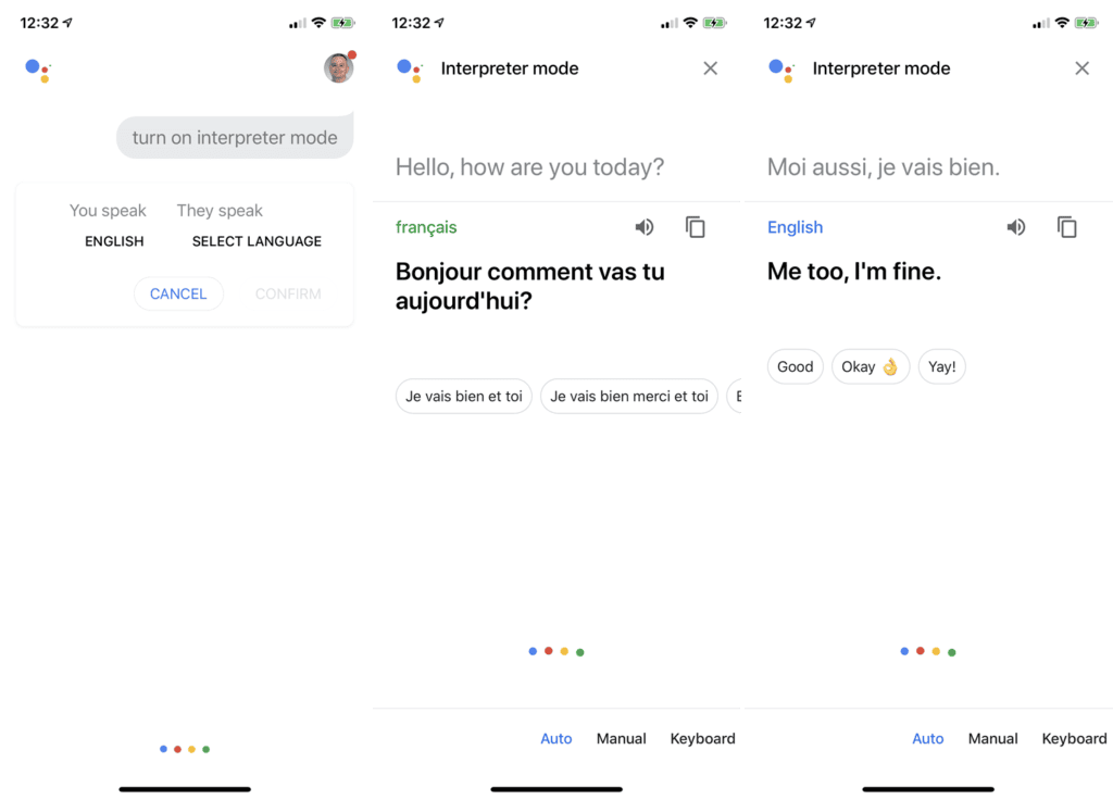 Google Assistant Interpreter Mode