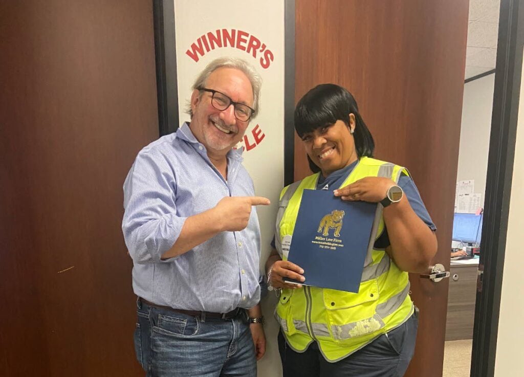 Justice achieved — client joins the Winner’s Circle at The Miller Law Firm.