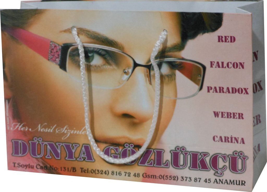 Anamur Yatay gözlük karton Çantası