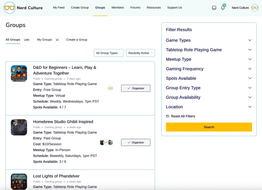 DnD Group Finder Tool v2