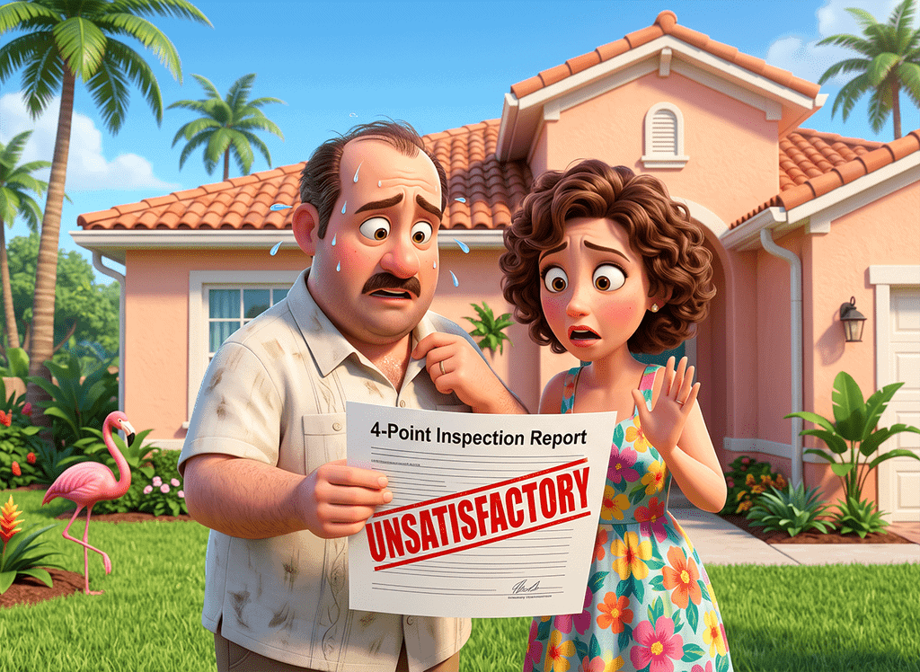 The four systems checked in a 4-point inspection roof, electrical, plumbing, and HVAC