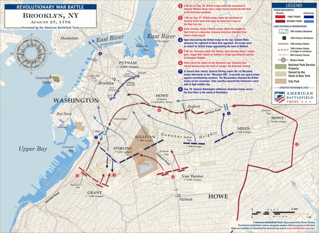Map of Brooklyn----Aug-22-to-27-1776