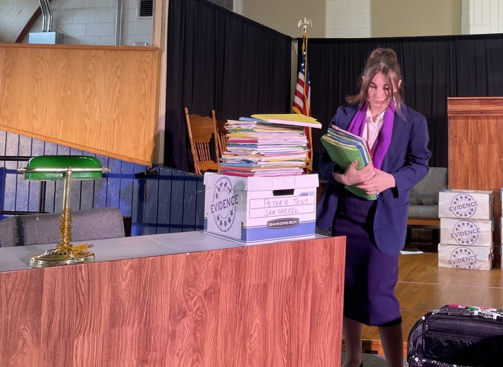 Students performing Order in the Court at Martin Luther School Joplin
