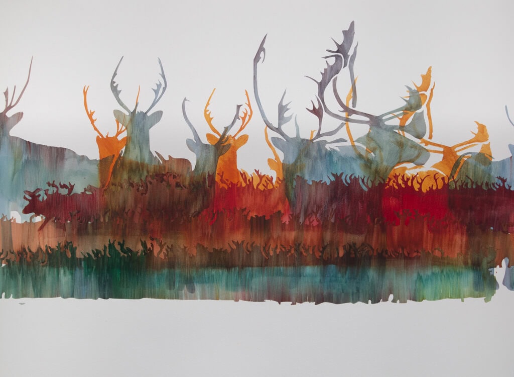 Green Orange Caribou