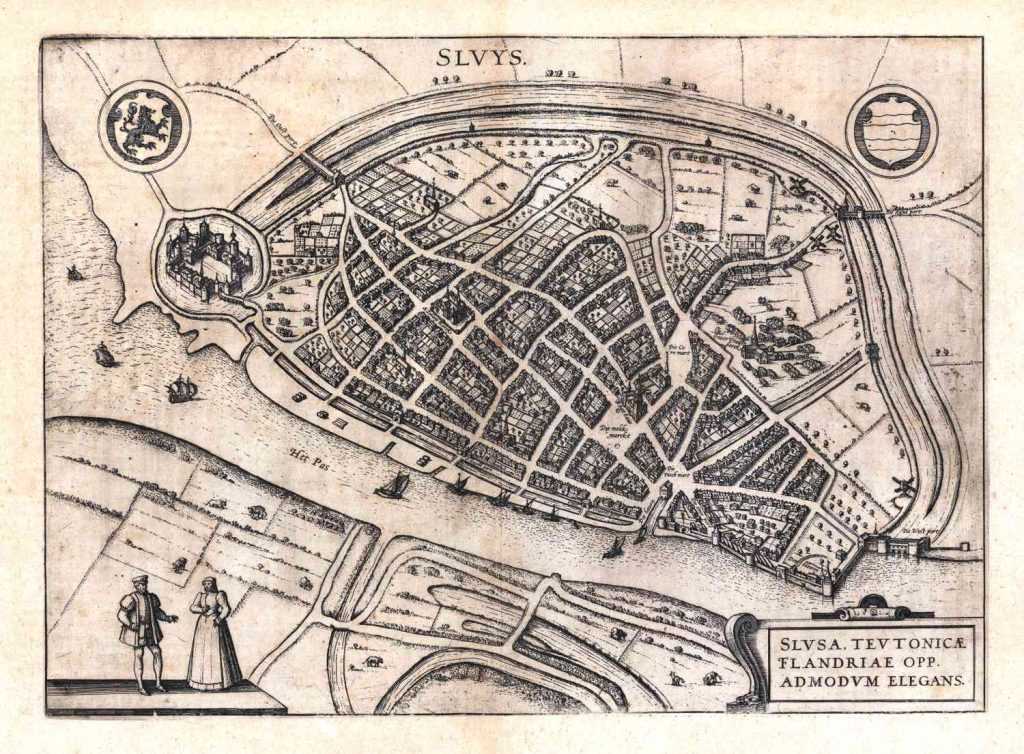 Sluis 1572 Braun en Hogenberg