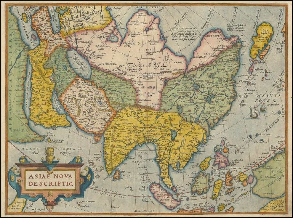 Azië 1572 Ortelius