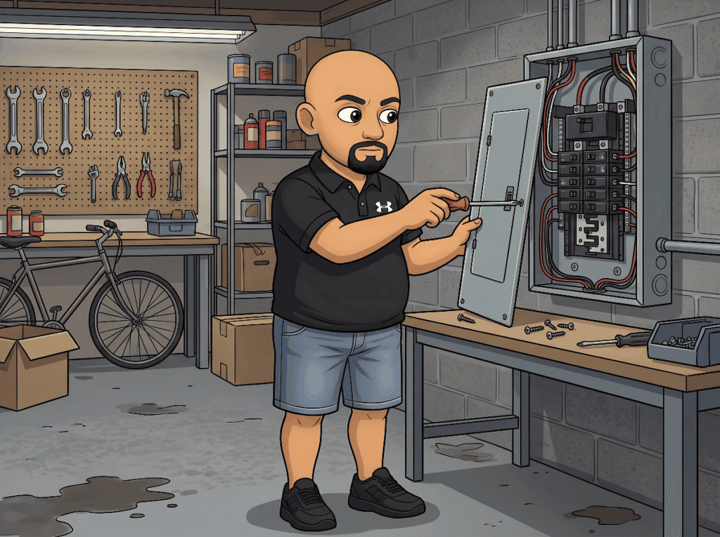 Four point insurance inspection of an electrical panel by a licensed Southwest Florida inspector