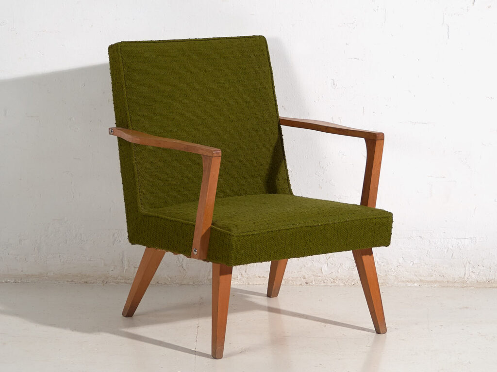 Butacas vintage de color verde (c.1950). Conjunto de 2 piezas