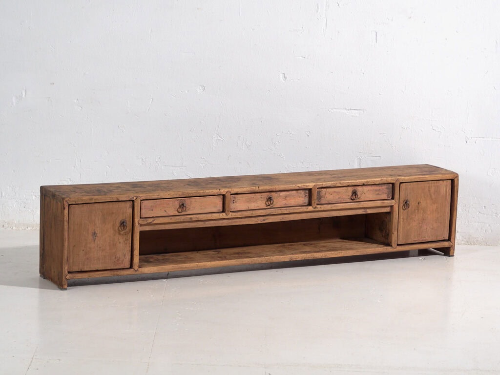 Antiguo mueble TV de madera maciza (c.1900) #20