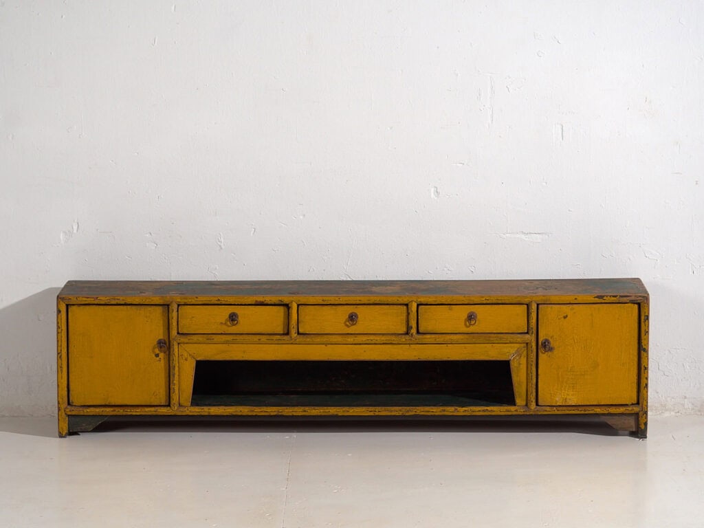 Antiguo mueble TV de color amarillo (c.1900) #18