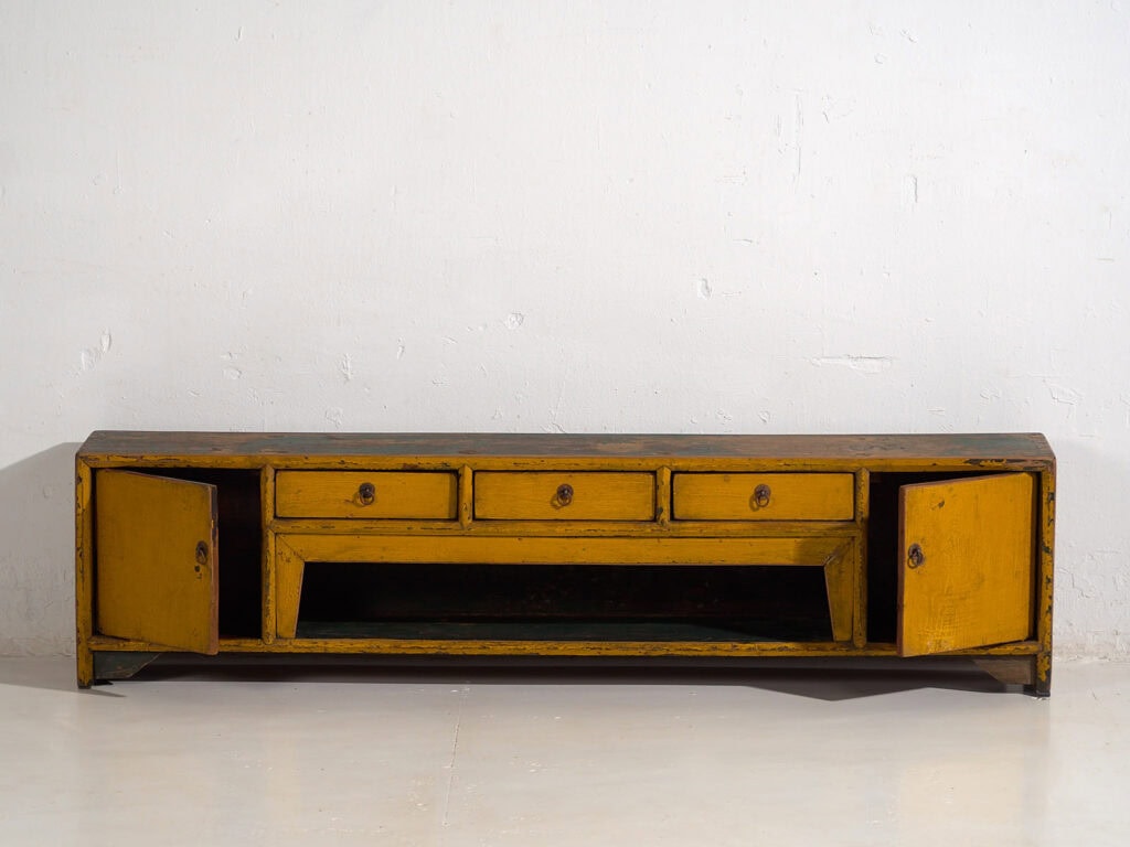 Antiguo mueble TV de color amarillo (c.1900) #18