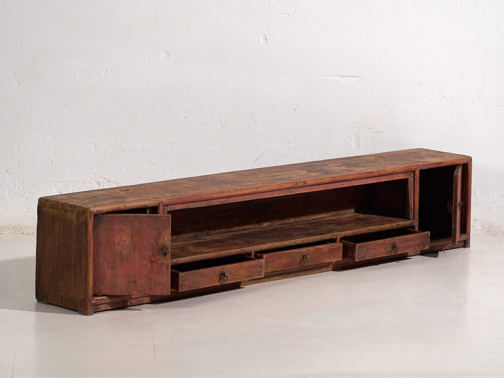 Mueble de TV rojo antiguo (c.1900)