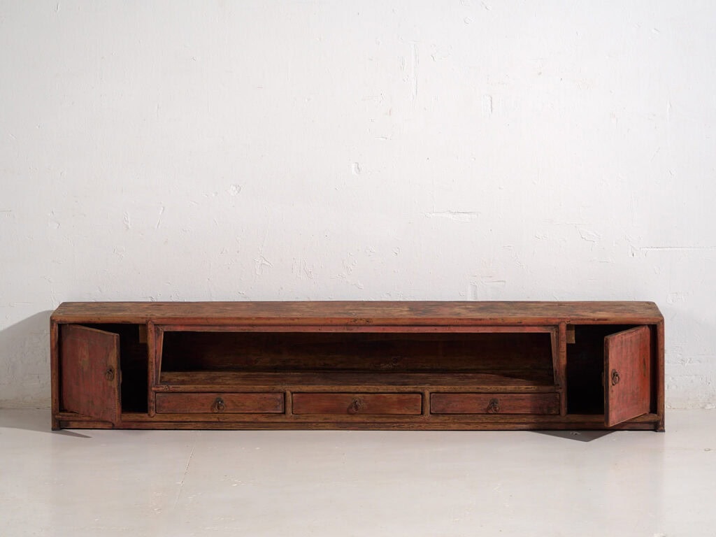 Mueble de TV rojo antiguo (c.1900)