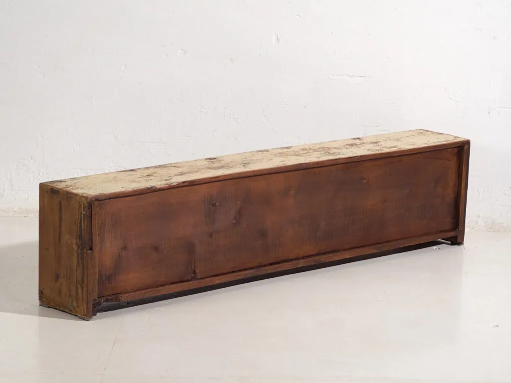Meuble TV ancien de style wabi sabi (c.1900) #34