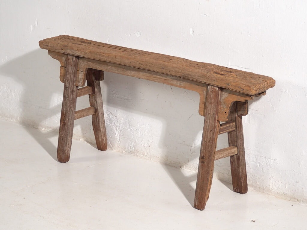 Early style antique Chinese bench (c.1870) #4