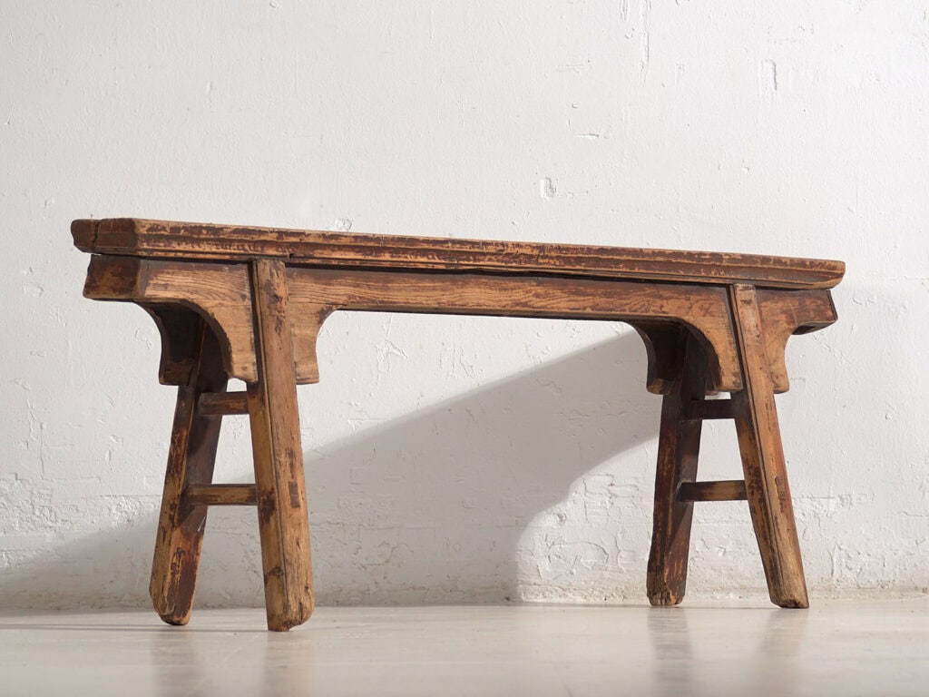Banc ancien de style wabi sabi (c.1870) #9