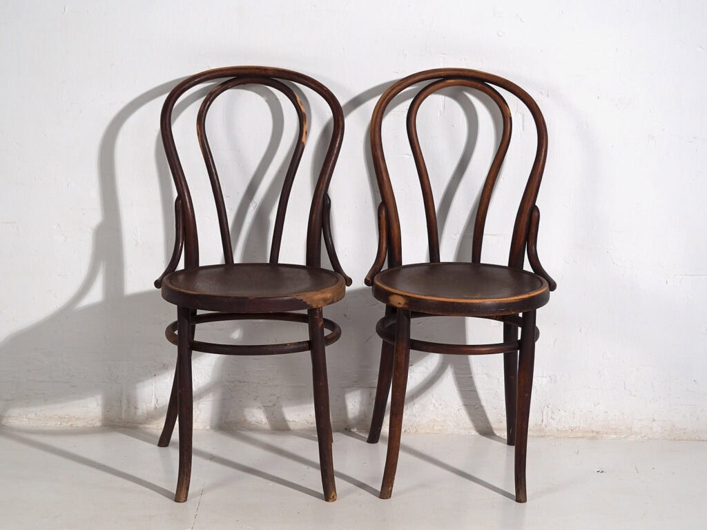 Sillas antiguas de estilo café parisino (c.1920). Conjunto de 4 piezas #5
