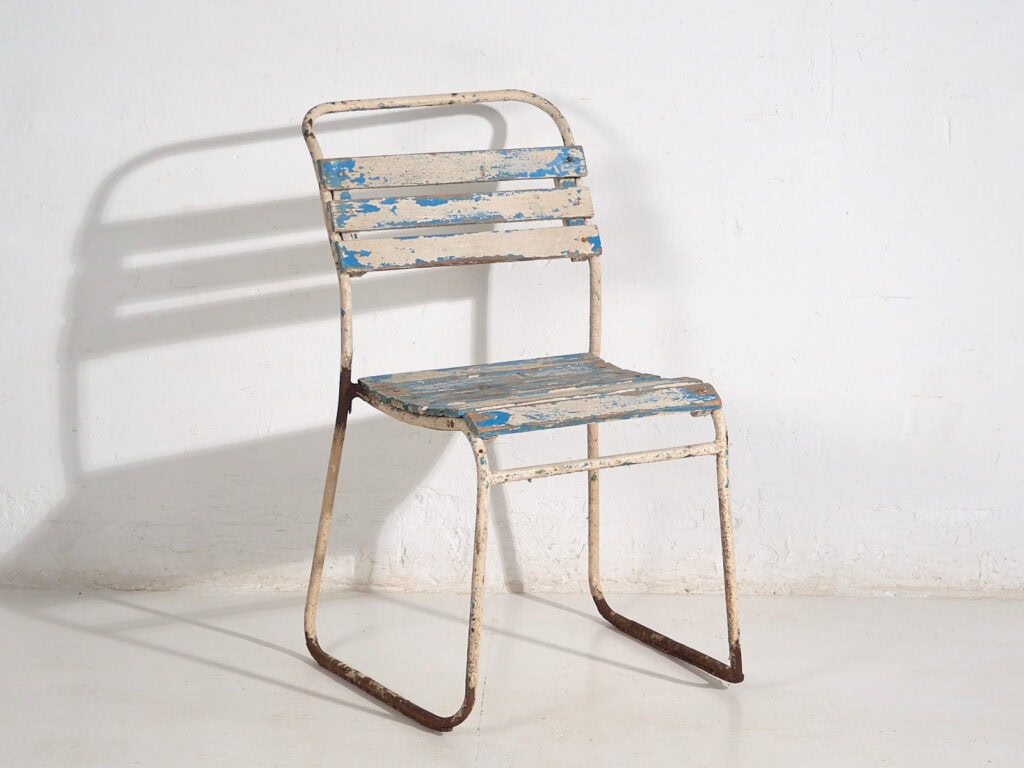 Sillas de exterior antiguas (c.1920). Conjunto de 4 piezas #34