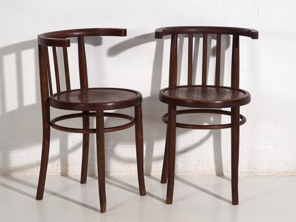 Sillas antiguas de madera curvada (c.1920). Conjunto de 4 piezas #2