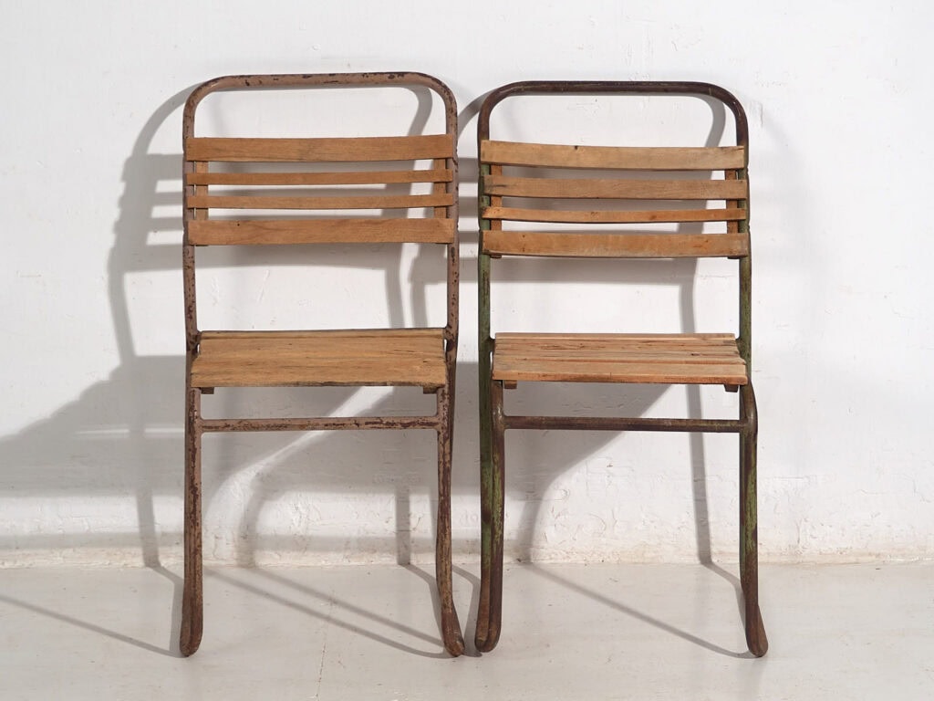 Antique garden chairs (c.1920). Set of 4 pieces #1