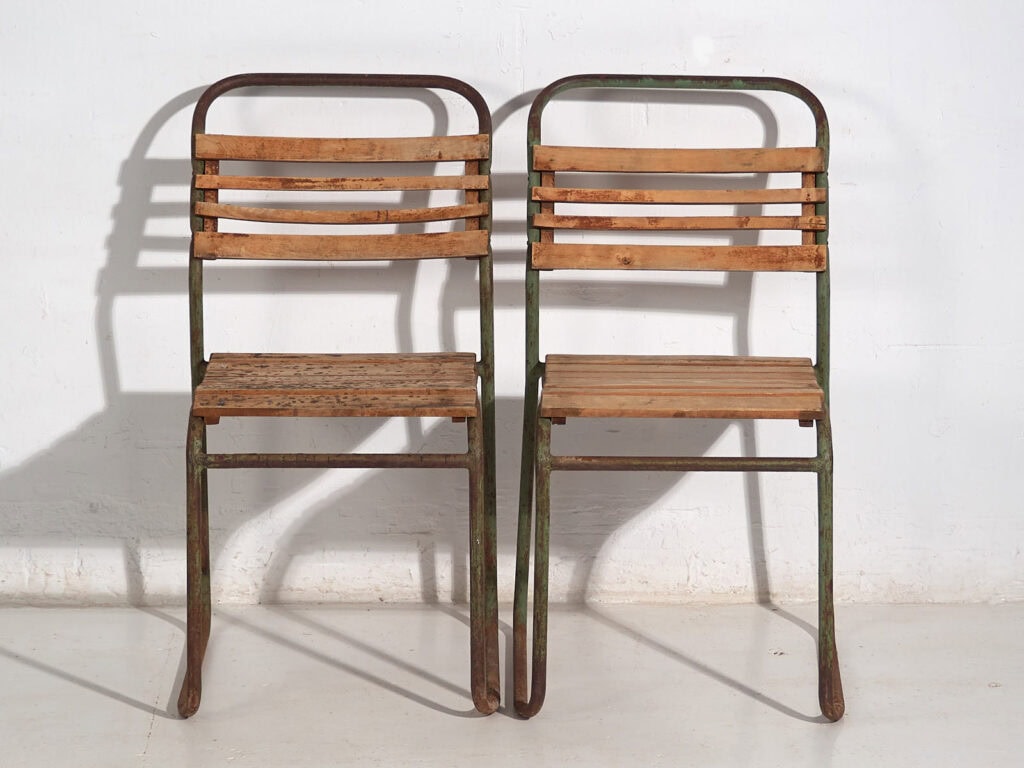 Antique garden chairs (c.1920). Set of 4 pieces #1