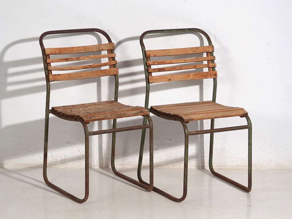 Antique garden chairs (c.1920). Set of 4 pieces #1