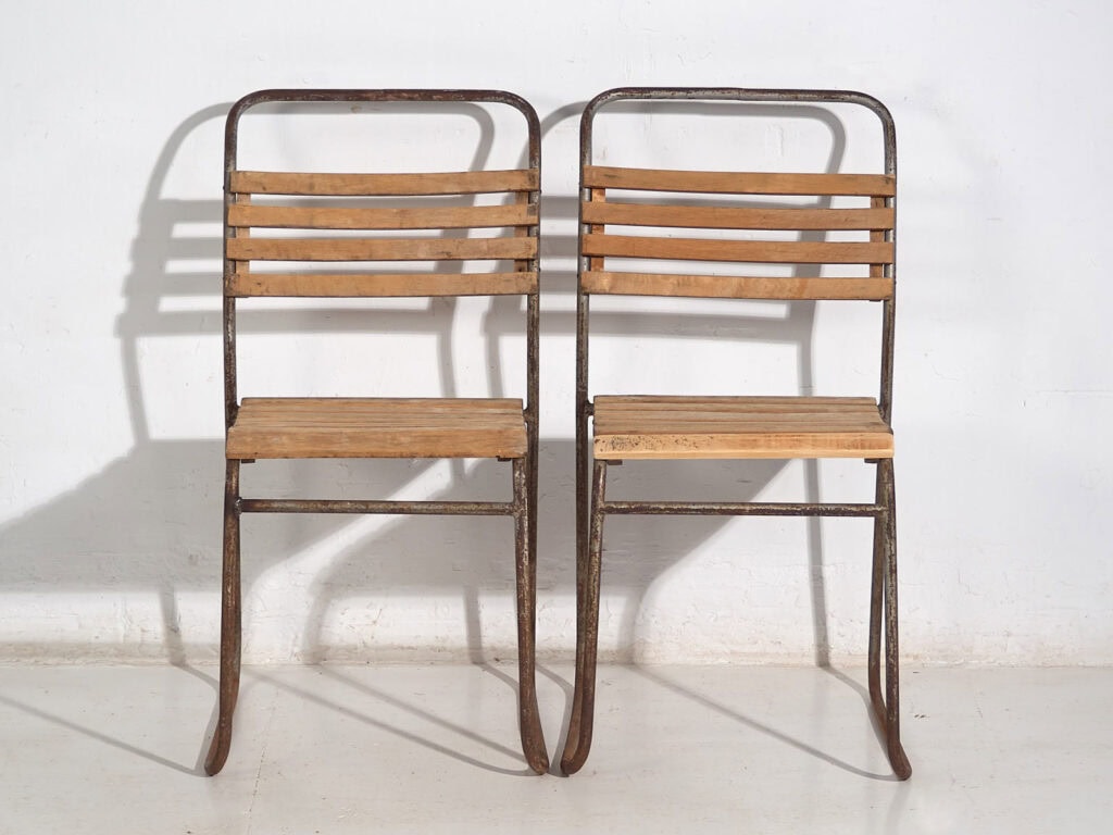 Sillas de patio antiguas (c.1920). Conjunto de 4 piezas #2