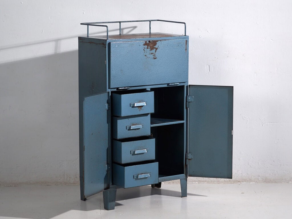 Vintage metal workshop cabinet (c.1950) #2