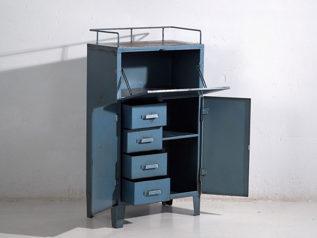 Vintage metal workshop cabinet (c.1950) #2