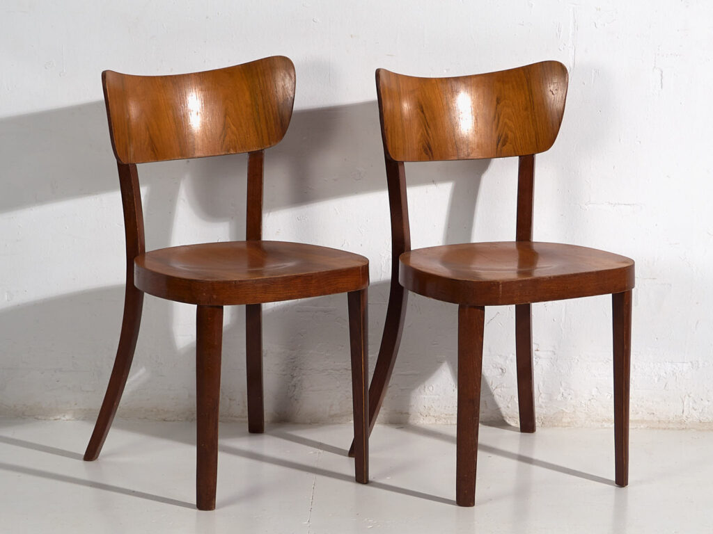 Sillas de madera curvada estilo retro (c.1950). Conjunto de 2 piezas #3