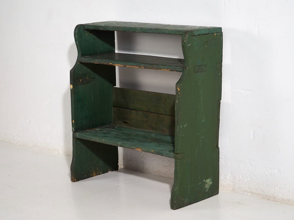 Small green antique bookcase (c.1920) #8