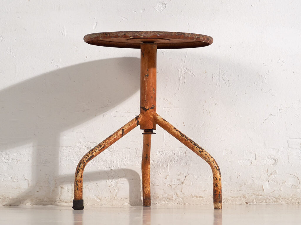 Tabouret vintage en métal (c.1950) #9