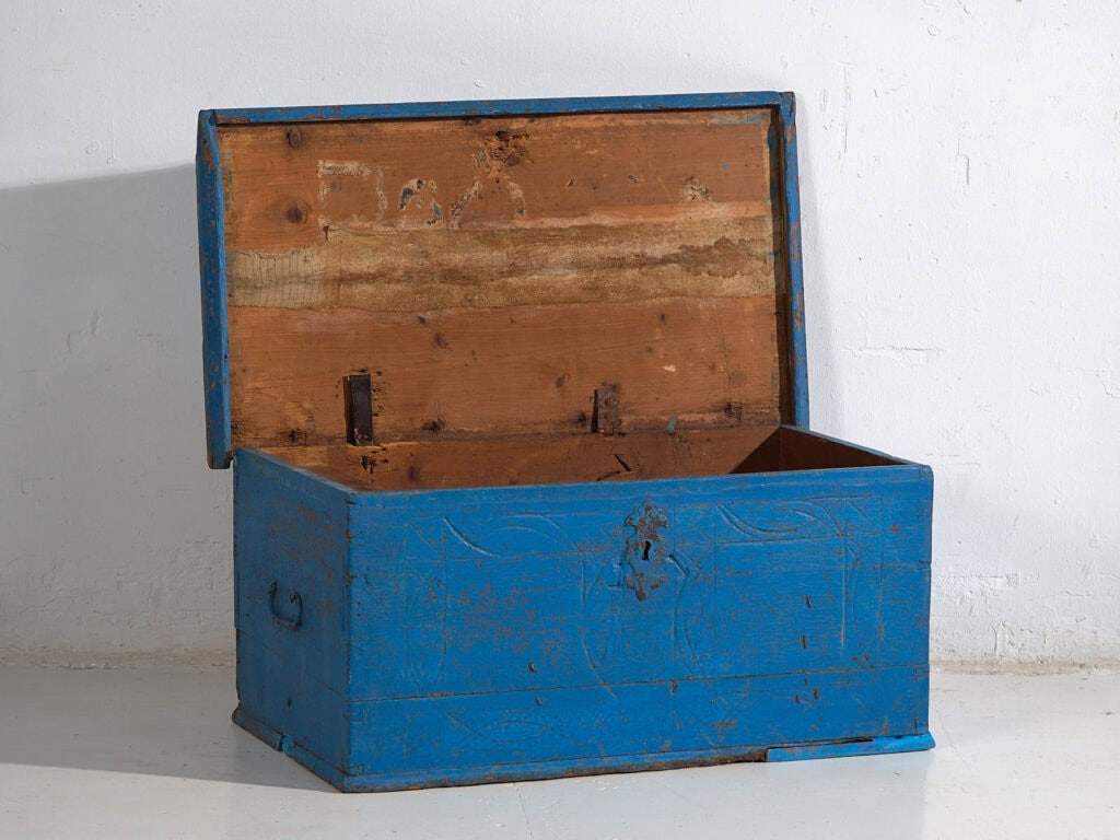 Antique blue chest (c.1920) #40