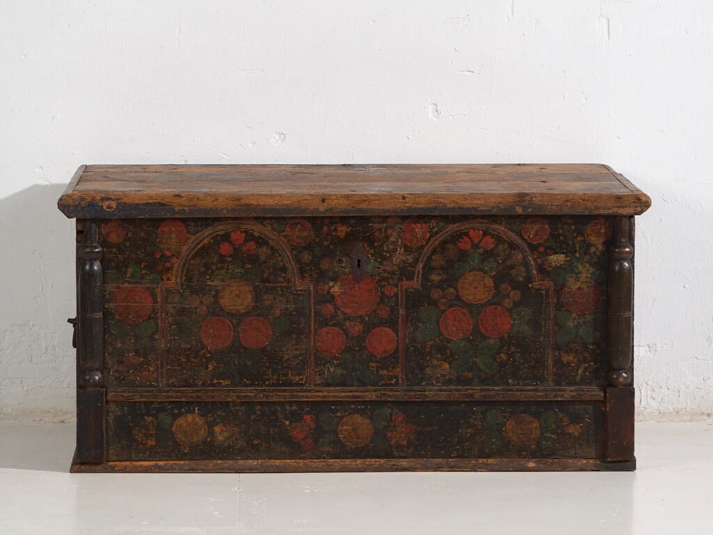 Antique folk art style trunk (Year 1838) #46