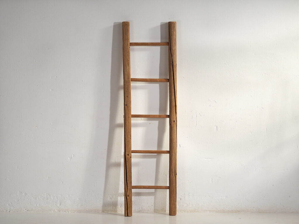 Antique solid wood decorative ladder (c.1920) #4