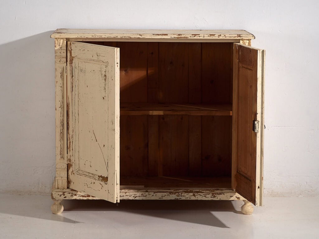 Armario pequeño antiguo de color blanco (c.1920) #51