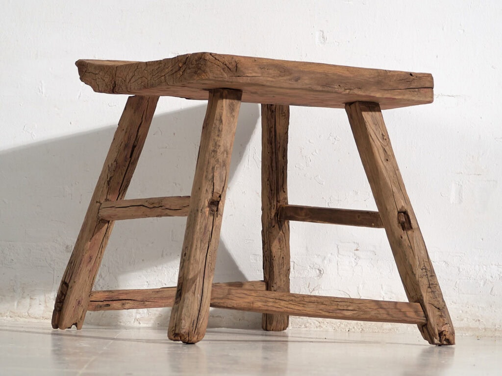 Antique wabi sabi style stool (c.1900) #13