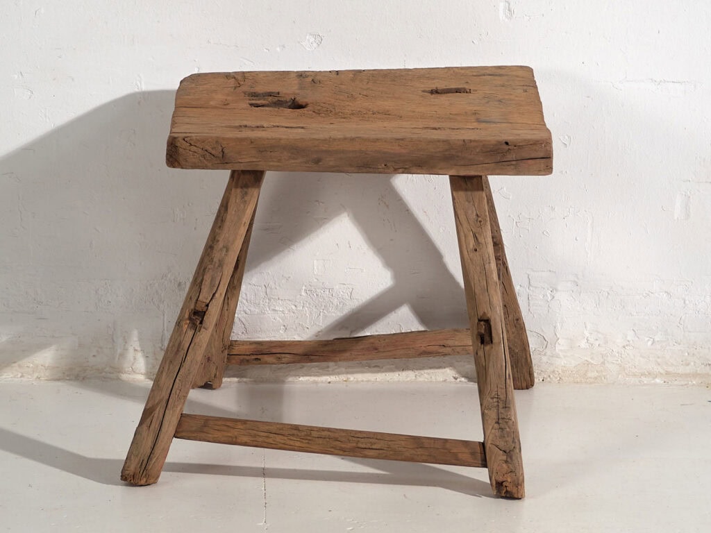 Antique wabi sabi style stool (c.1900) #13