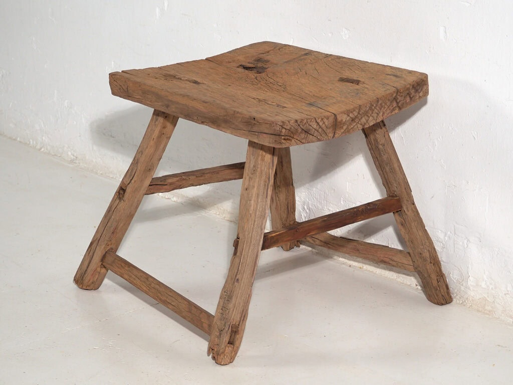 Antique wabi sabi style stool (c.1900) #13