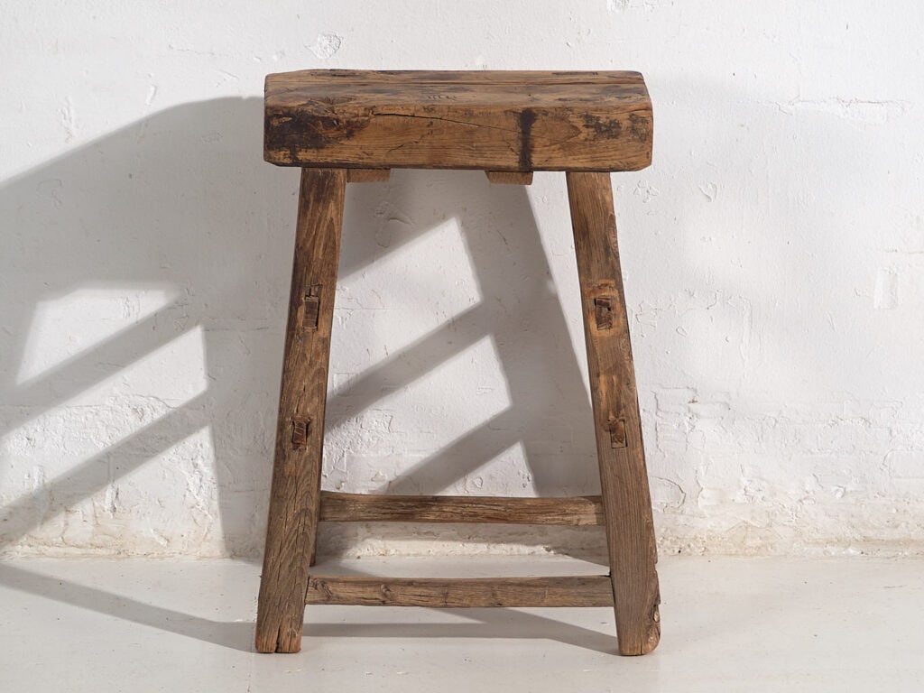 Tabouret rectangulaire ancien (c.1900) #5