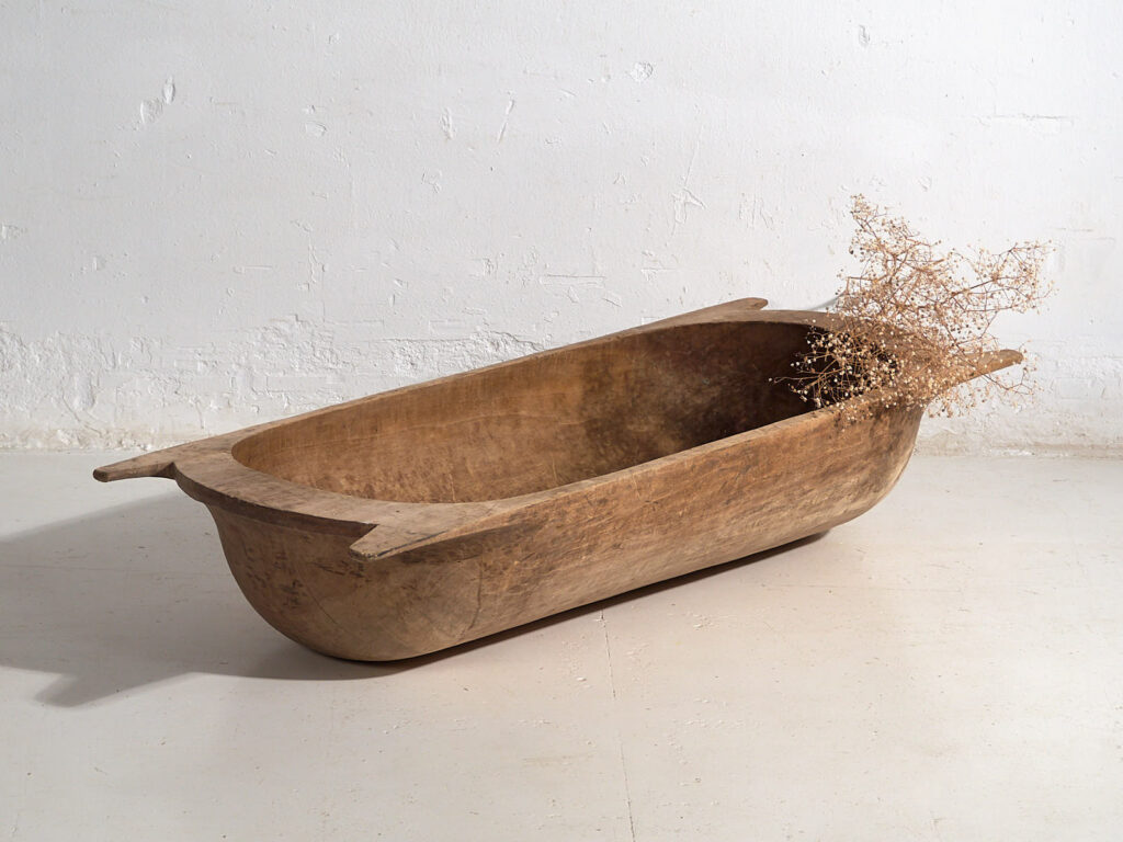 Antique solid wood bowl (c.1900) #14