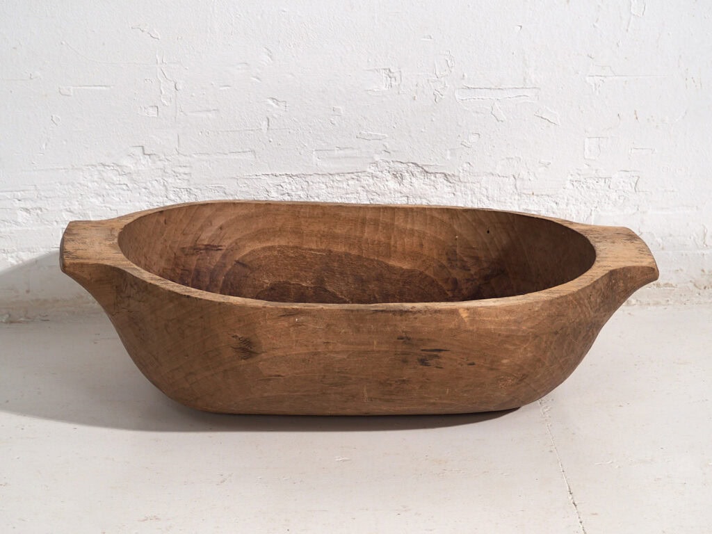 Antique solid wood bowl (c.1900) #22
