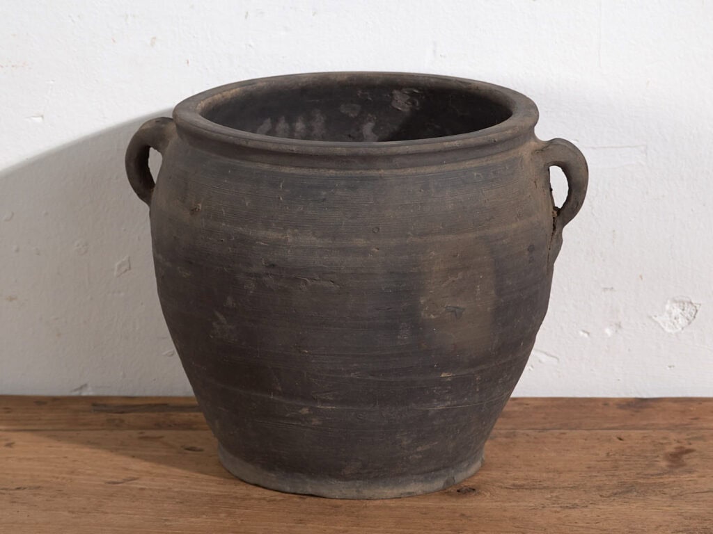 Antique gray vase with handles (c.1900) #19