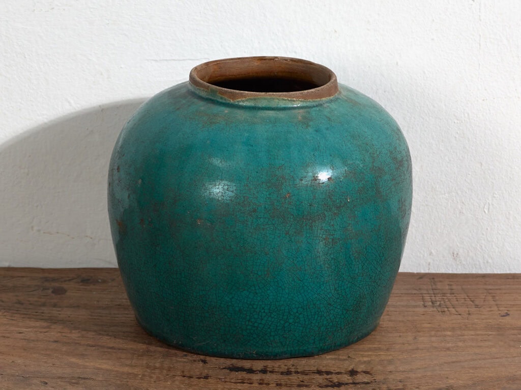 Antique turquoise green vase (c.1820) #21